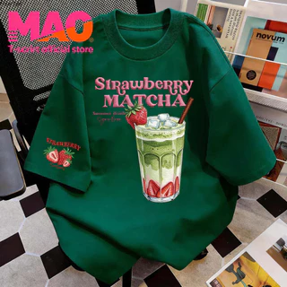COD✅ (จัดส่งในกรุงเทพฯ) MAO Shop ❗ เสื้อยืดแขนสั้นพิมพ์ลายเครื่องดื่มเย็นสดชื่นในฤดูร้อน สไตล์เกาหลี ผ้าสบาย M03