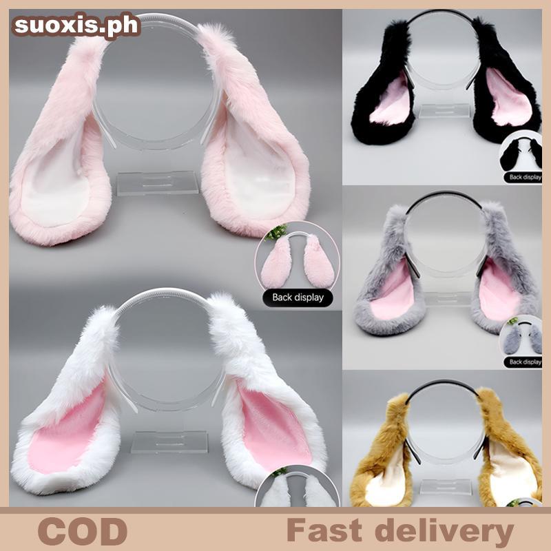 Null น่ารักกระต่ายหูตุ๊กตากระต่ายผม Hoop Headwear คอสเพลย์เครื่องแต่งกายอุปกรณ์เสริมผมสําหรับผู้ใหญ่
