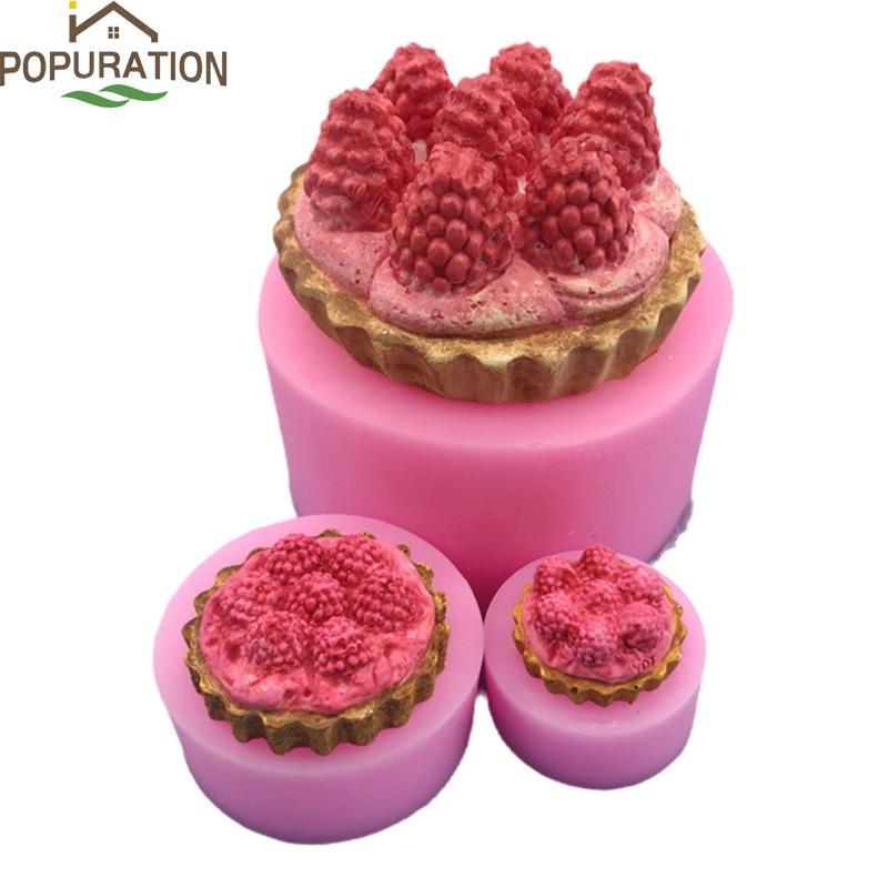 POP ปฏิบัติแม่พิมพ์ซิลิโคนสําหรับช็อกโกแลต Raspberry Tarts รูป Moulds เค้ก Moulds สําหรับเบเกอรี่คนร