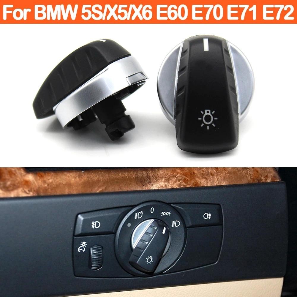 รถไฟหน้าสวิทช์หมุนปุ่มลูกบิดสําหรับ BMW 5 Series E60 X5 X6 E70 E71 E72 2007-2013 Z4 E89