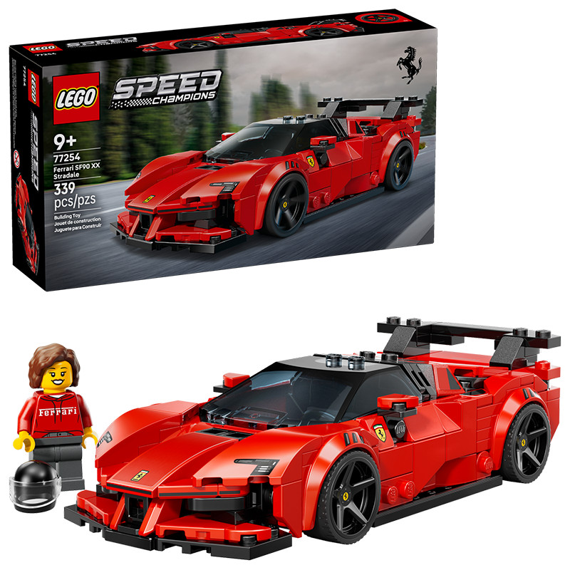 LEGO LEGO 77254 Ferrari SF90 XX Stradale รถสปอร์ตรถแข่งใส่ของเล่นบล็อกตัวต่อรถยนต์