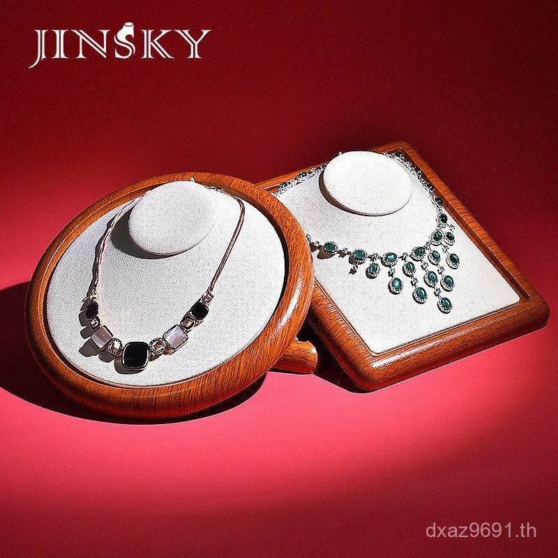 Jin Shijue สร้อยคอผู้ถือเครื่องประดับคอ Props รุ่นจี้แบนหน้าต่างภาพไมโครไฟเบอร์ F8KV