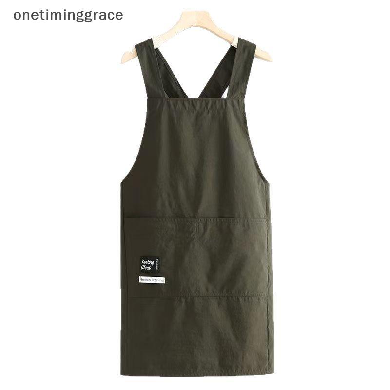 Onetiminggrace ทําอาหารผ้ากันเปื้อนครัว Breathable สวมใส่ผู้ใหญ่เอวผ้ากันเปื้อน Anti Fouling นุ่มร้านอาหารเสื้อผ้าทํางานบ้าน OMA - รูปที่ 4