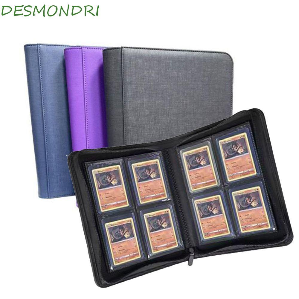 DESMNDRI Toploader อัลบั้ม, 4 กระเป๋า PU Toploader Binder, ทนทานกันฝุ่นกันน้ํา 112 Toploader การ์ดเก