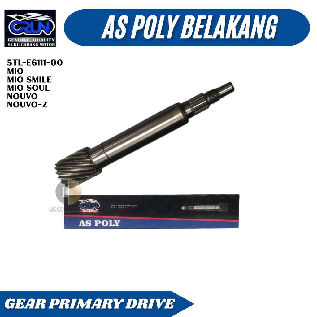 5LW-E611-00 Yamaha MIO Poly Axle Pully / Pulley Axle MIO SOUL MIO NEW MIO SMILE NOUVO Z CRUN