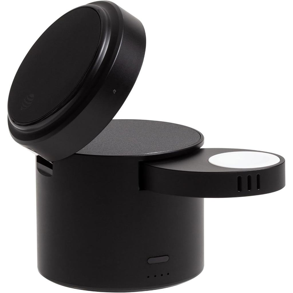 AT&T Essential 3-in-1 Portable Power Drum Qi2 Wireless Charger และ Powerbank ใช้งานร่วมกับ iPhone 15