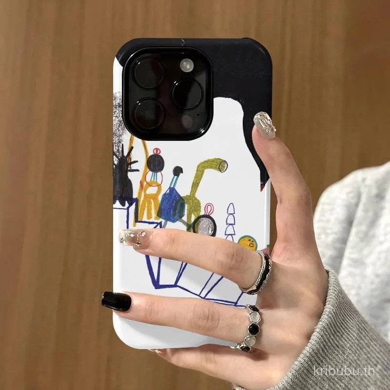 เปลือกแข็งสองในหนึ่งเดียวป้องกันการล่มสลายการ์ตูน Graffiti มือวาดรูปแบบ Scratch-Resistant ใช้งานร่วม