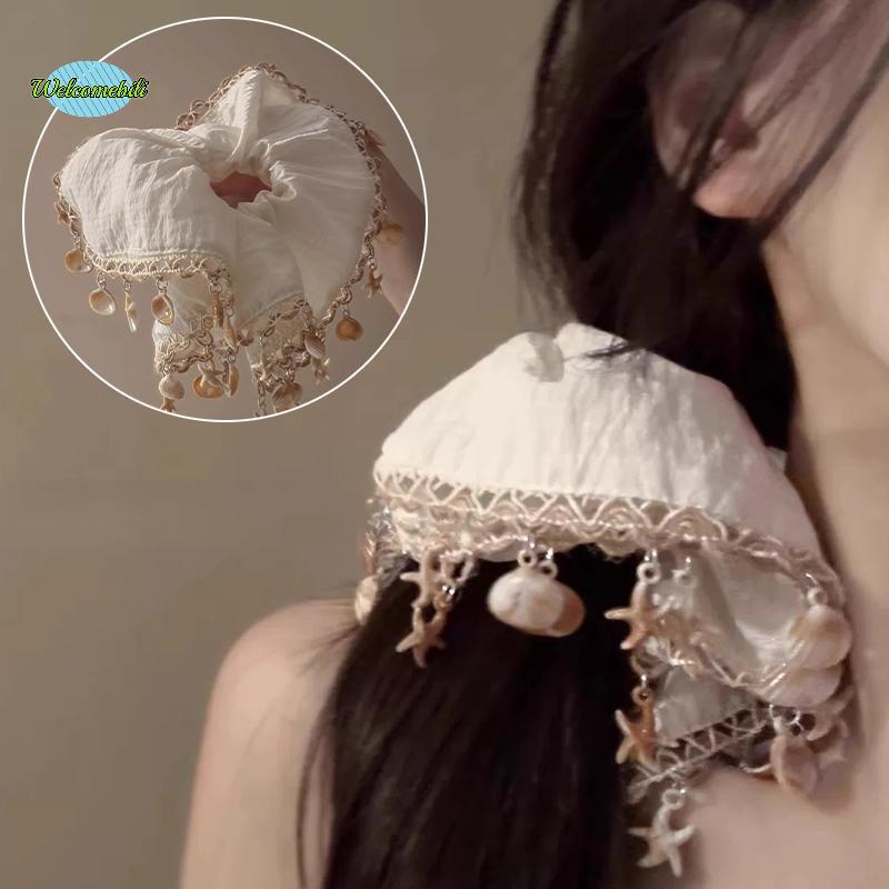เข็มขัดคาดผมลาย🐚 Bohemian สแควร์สคาม์ จาก Island Diary เสริมความงามสไตล์วันหยุด