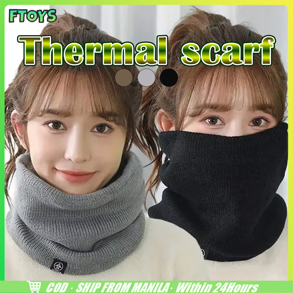 จัดส่งใน24ชม.ปลอกคอกันหนาวขนนุ่ม แบบโดนัท ใส่ได้ถึงติดลบ scarf knit ผ้าพันคอไหมพรม สำหรับขับขี่ ใส่ได้ชายและหญิง