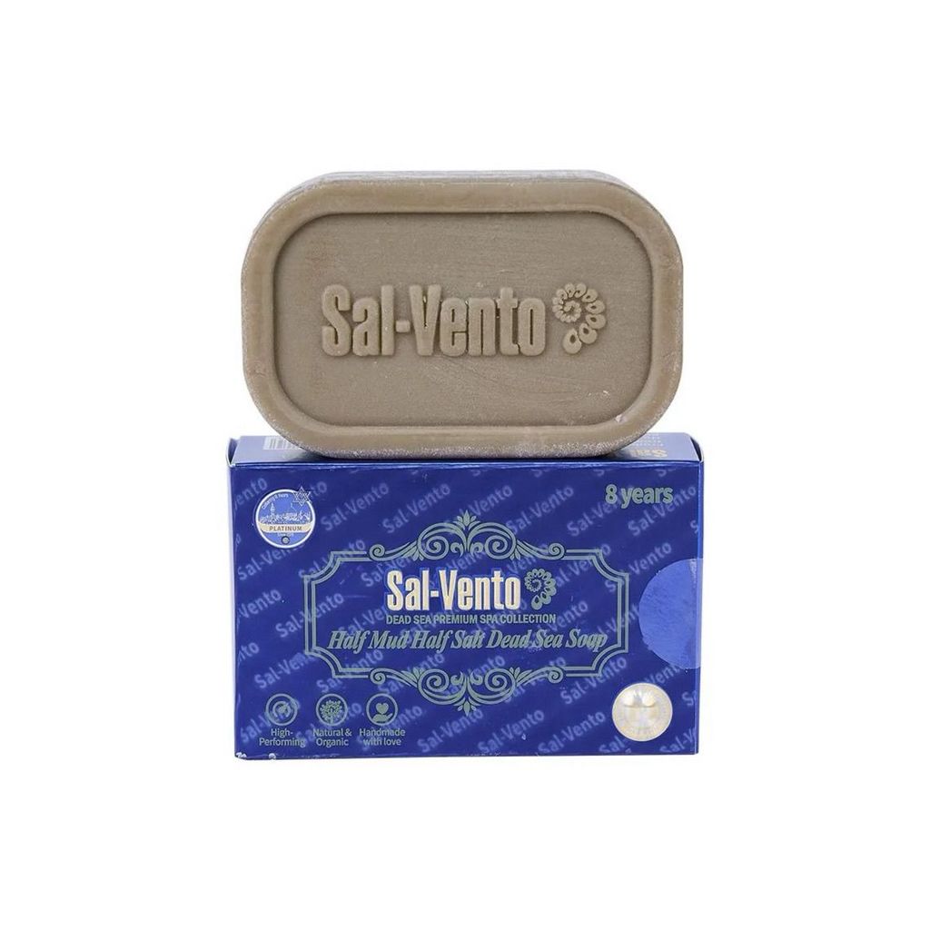 SDFGHJKL;SAL-VENTO/SAL-VENTO นําเข้าจากอิสราเอล SAL-VENTO Half-Salt Half-Mud Dead Sea Salt SoapCYVBY