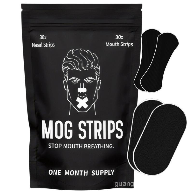 Mog Strips, one month supply, for, exercise, mouth tape, nose tape, strips, long lasting adhesive, y
