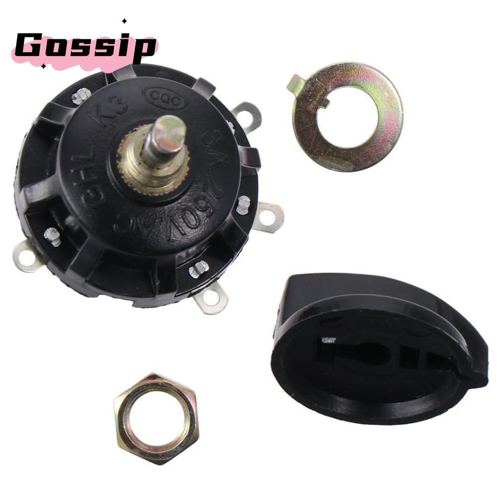 สวิตช์โรตารี่ GOSSIP 120V-250V Heavy Duty ทนทาน 3 ความเร็ว 4 ตําแหน่งพร้อมพัดลมลูกบิด