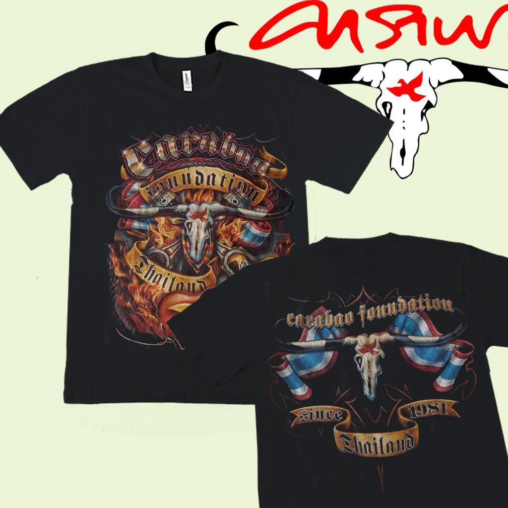 ใหม่ เสื้อยืด Carabao คาราบาว ไม่จำกัดเพศ ราคาถูก ฝ้าย 100% ขนาด S-5XL
