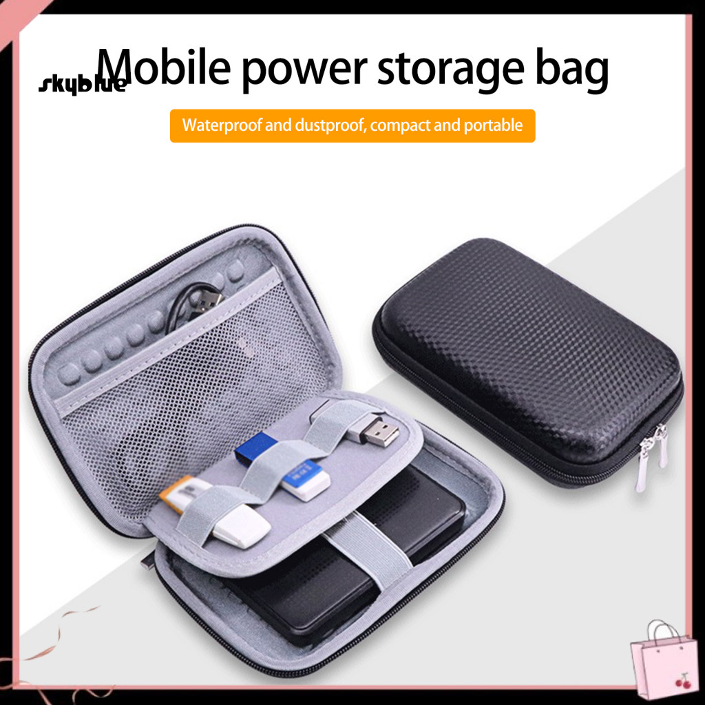 [Sy] Soft Lining Digital Storage Case Mesh Pocket