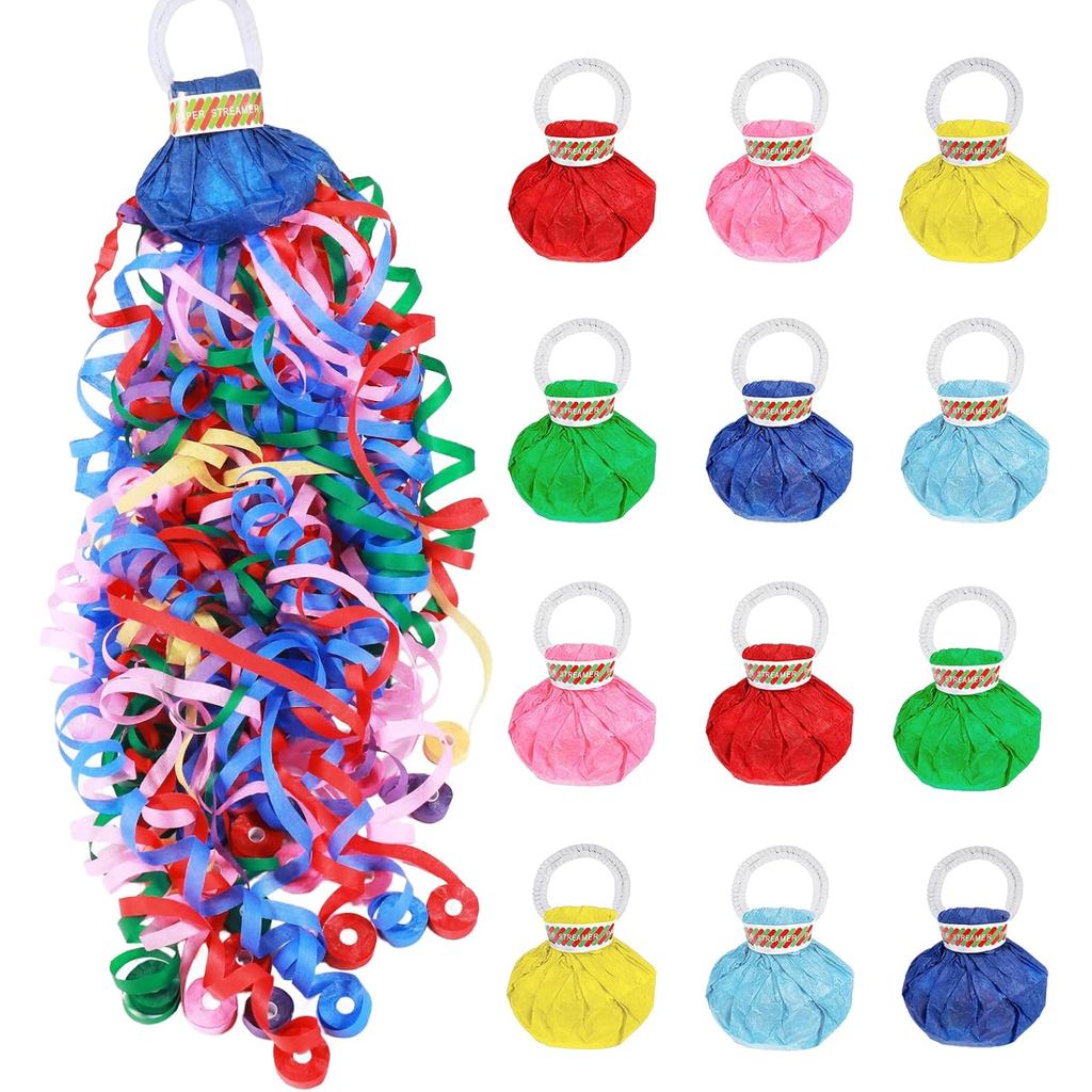 12แพ็คไม่มีละออง,สีผสมมือโยนลําแสงPoppers,ไม่มีMess Confetti Poppersสําหรับงานแต่งงาน,วันเกิด,ปาร์ตี