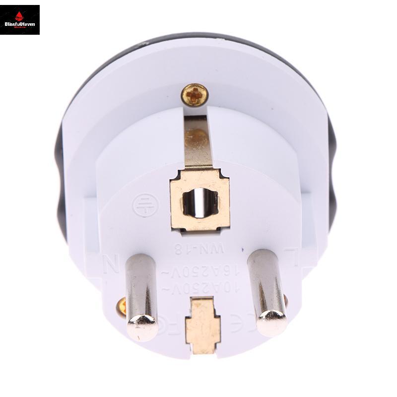 ปลั๊กแปลงมาตรฐานเยอรมัน FR AU US UK To EU Euro Korea Universal Travel Adapter Home Plug Adapter 2Pin