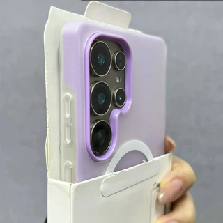 หรูหราสีลูกกวาด 2 IN 1 สําหรับเคสแม่เหล็กสําหรับ Samsung Galaxy S26 S25 S24 FE S23 Plus S22 Ultra Matte Cover