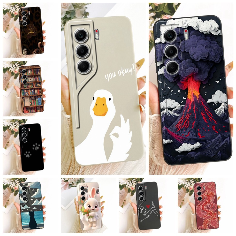 ฝาครอบ Tecno Camon 40 กรณี CM5 ซิลิโคนแฟชั่นหรูหรา Cool Kawaii น่ารักทาสีปลอก Techno Camon 40