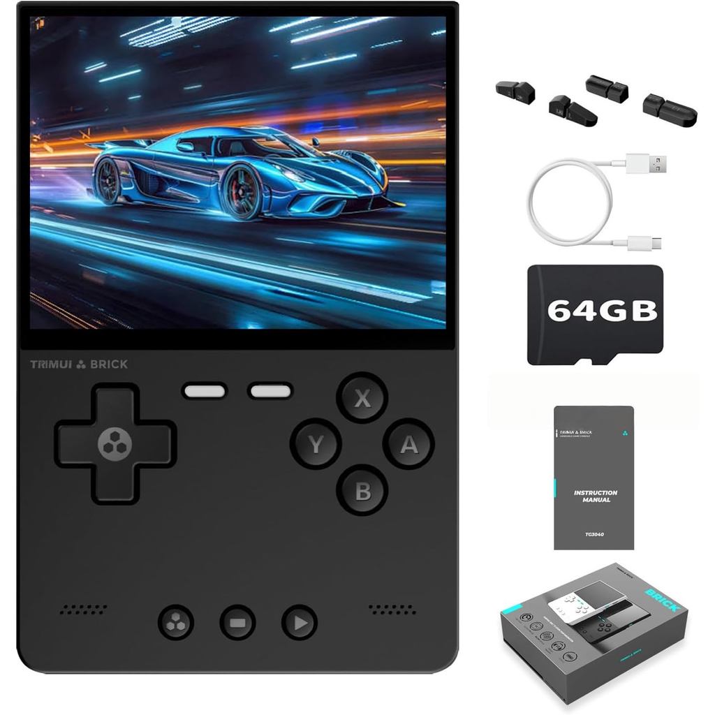 Trimui Brick RetroมือถือแบบพกพาRetro Gaming WiFiหลายคน 159gน้ําหนักเบาRetro Emulatorพร้อมไฟRGB USB-C