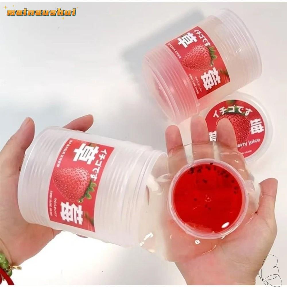 MAINAUSHUI 300ML ของเล่นคลายเครียด, ค่าความงามสูงปลอดสารพิษจําลองเจลฟองบีบน้ําผลไม้,ความปลอดภัย Non-Stick โปร่งใสปลอมน้ํา Slime ของเล่น Universal Age