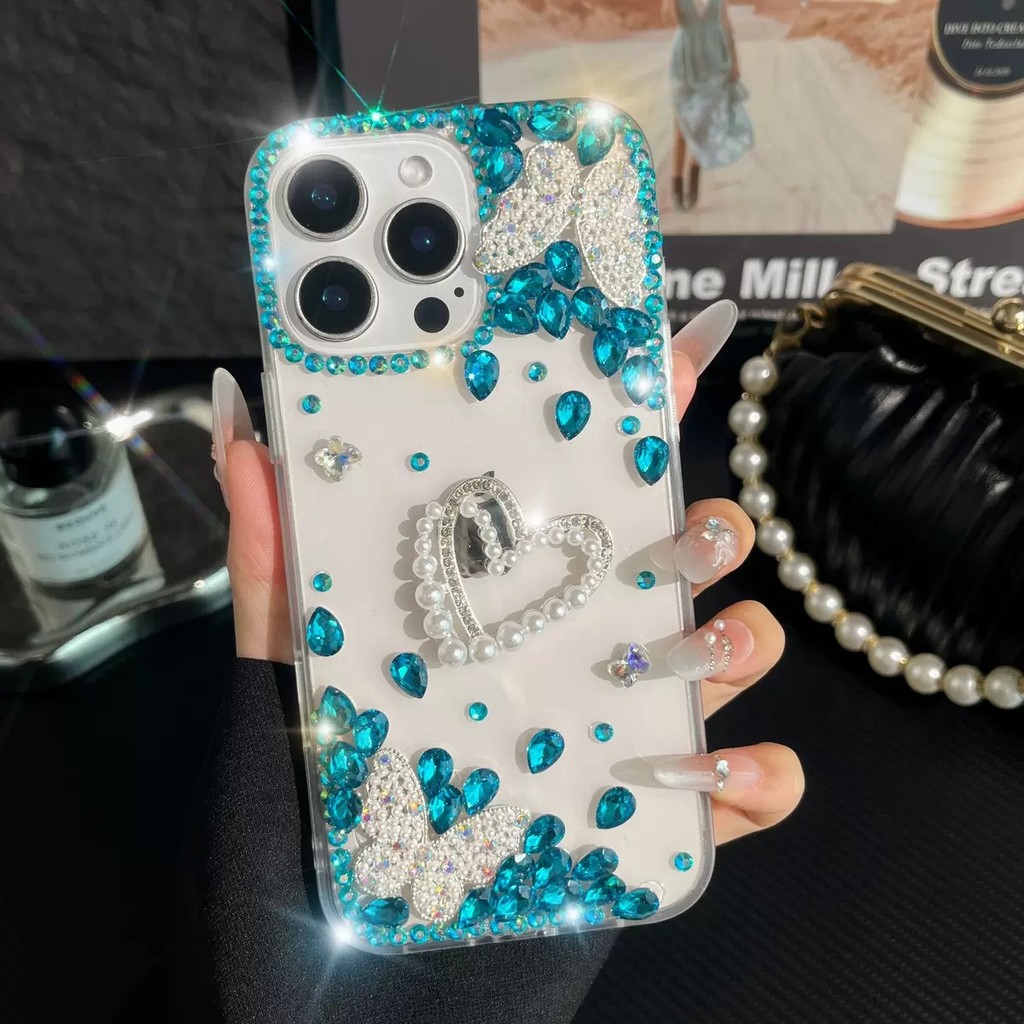 เคสโทรศัพท์สําหรับ OPPO Reno 15F Max Plus 15 14F 14 13 13F 12 12F 11 10 8T 7Z 8 Pro 4G 5G Rhinestone สร้อยข้อมือลูกปัดสั้นนุ่มกันกระแทกปกหลัง - รูปที่ 3