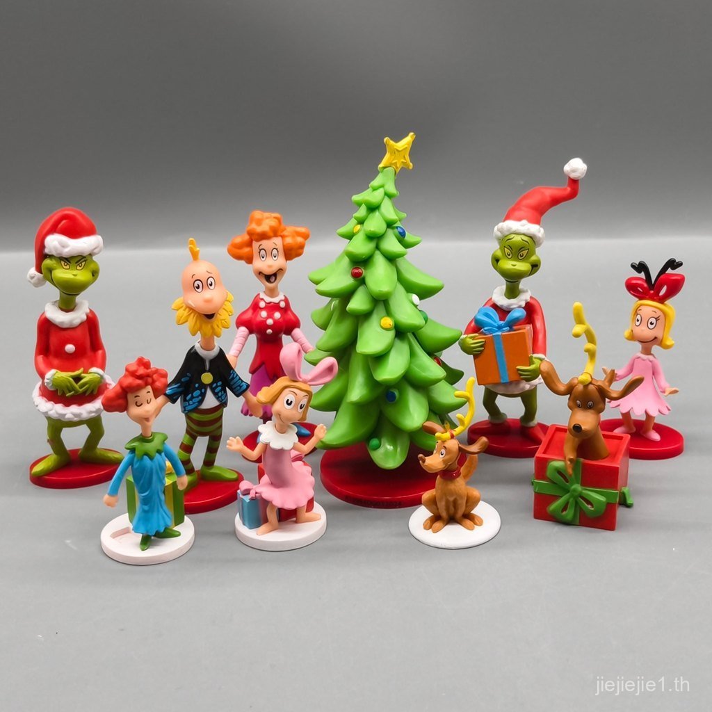 ขายร้อนของแท้สินค้าจํานวนมาก The Grinch The Grinch ตุ๊กตา Grinch ตกแต่งธีมคริสต์มาสรูปตุ๊กตา HEUR