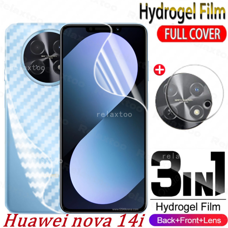 Huawei Nova 14i 2025 3IN1 ด้านหน้ากลับ Hydrogel Soft ฟิล์มสําหรับ Huawei Nova 14 i 14i Nova14i 4G 5G