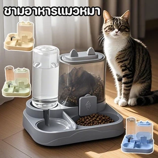 2IN1 ที่ให้อาหารสัตว์เลี้ยง ที่ให้น้ำสัตว์เลี้ยง ที่ให้อาหาร-น้ำอัตโนมัติ เกรดพรีเมี่ยม ถ้วยอาหารแมว🔥พร้อมส่ง
