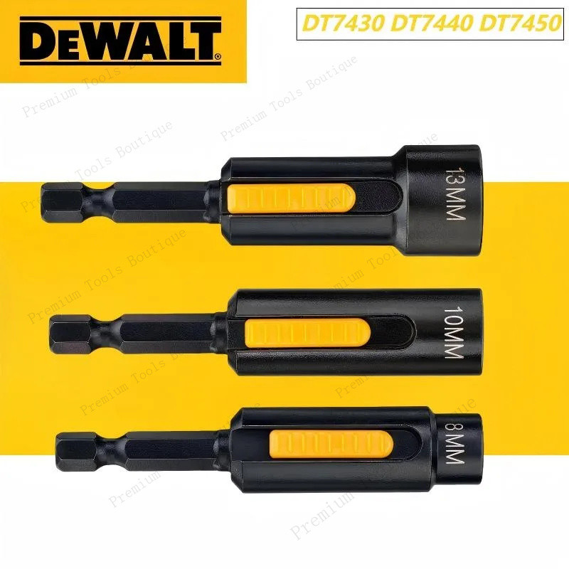 DEWALT DT7430 DT7440 DT7450 ประแจซ็อกเก็ตแม่เหล็ก 8/10/13 มม.1/4 Hex Nut Cleanable ซ็อกเก็ตไขควงเครื่องมืออุปกรณ์เสริม