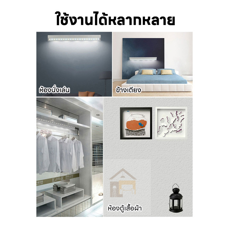 LED ไฟกรอบรูป ห้องน้ำ ห้องนอน โคมไฟติดผนังข้างเตียง โคมไฟกระจก ตู้ ไฟโชว์ตู้ โคมไฟติดผนังในร่ม - รูปที่ 7