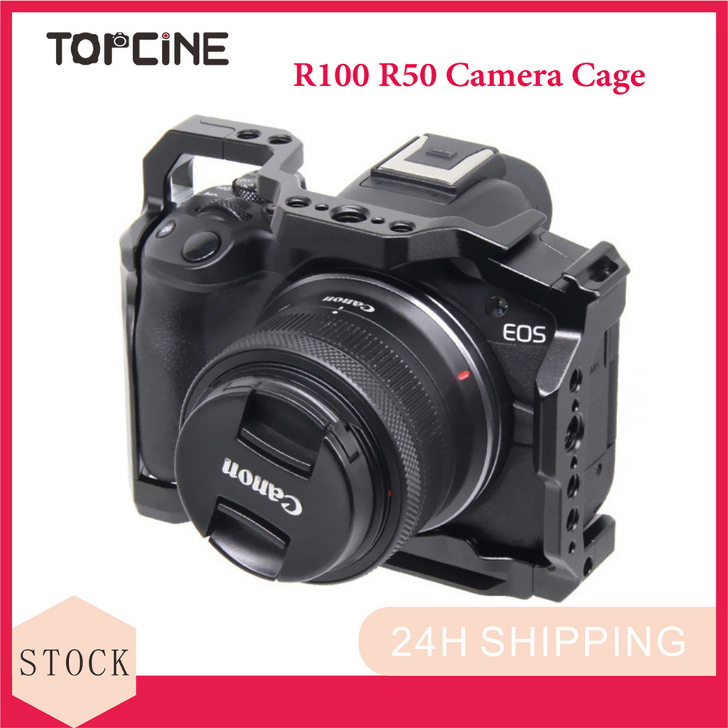 Topcine R50 R100 กล้องสําหรับ Canon EOS R50 กล้อง, Video Shooting Cage Rig Filming อุปกรณ์เสริม 3/8 