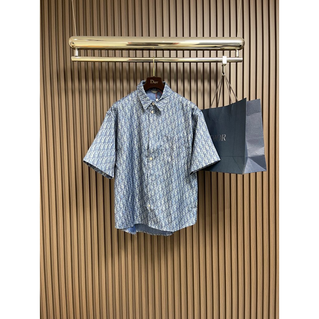 เสื้อเชิ้ตแขนสั้นแฟชั่น พิมพ์ลาย Dior D Home