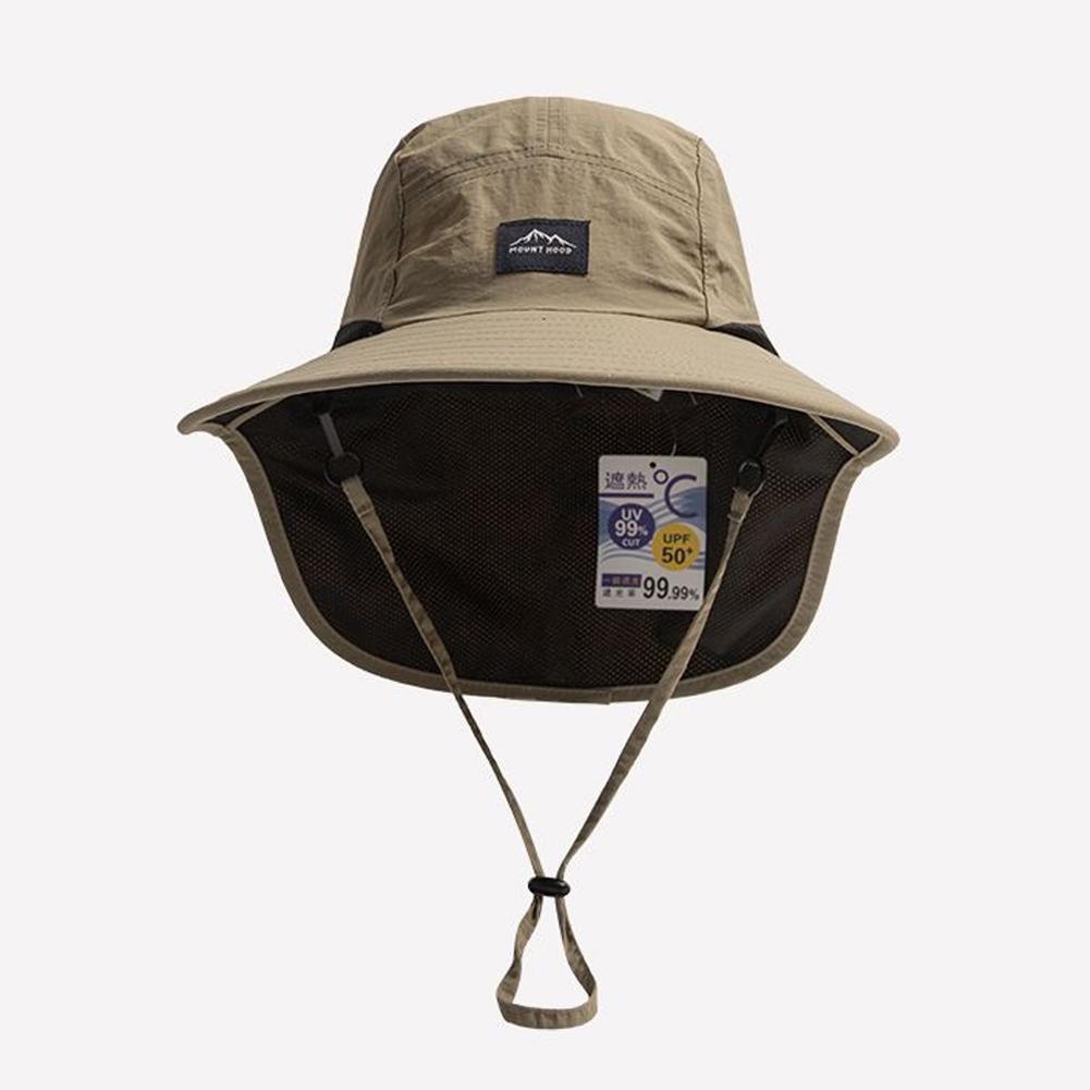 Outdoors Fishermen หมวกคอป้องกัน Sun Uv Protection Camping Brim หมวกหมวกถังกว้าง J4l8