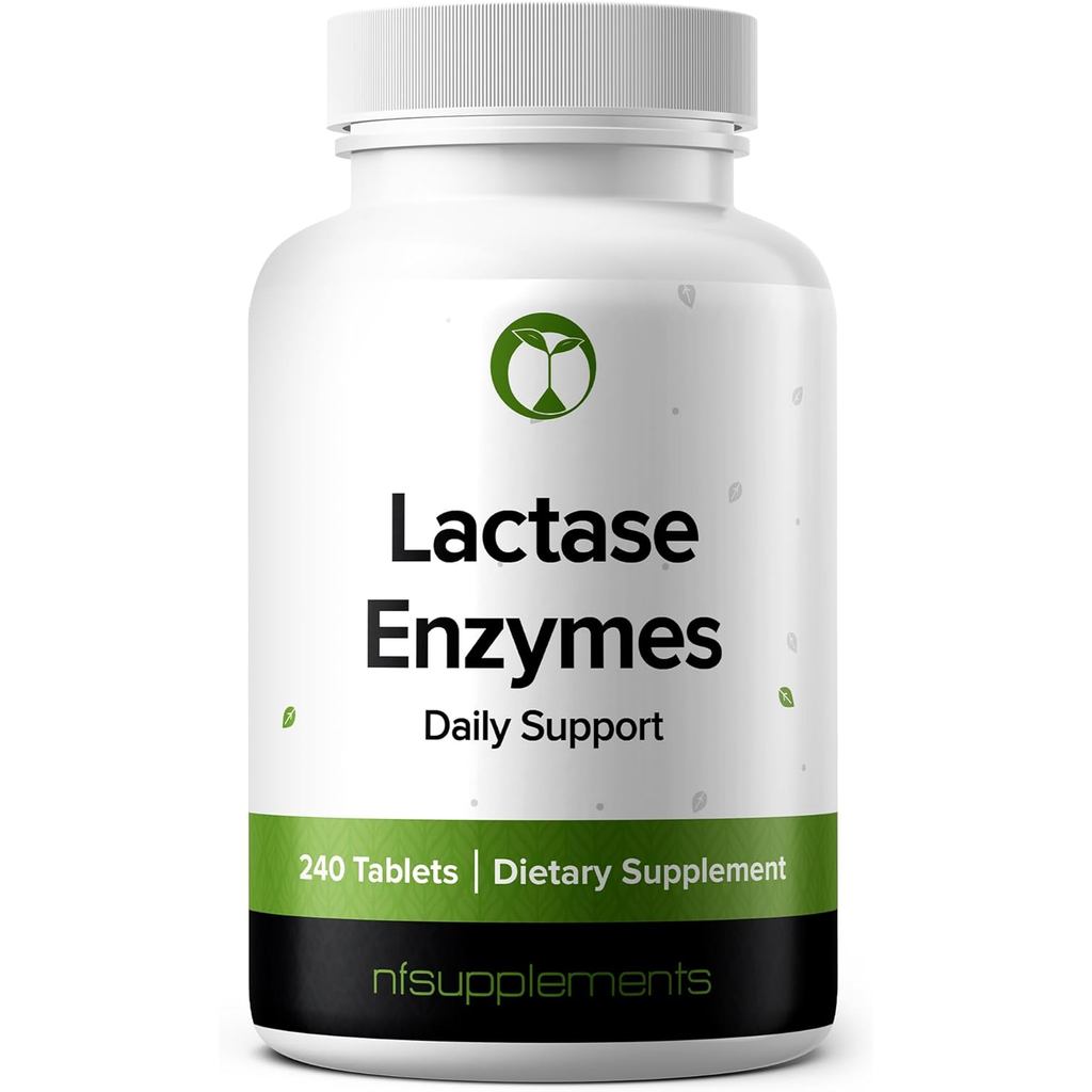 อาหารเสริม Lactase 240 เม็ด เอนไซม์ธรรมชาติ 3000 FFC ALU 90 มก. มังสวิรัติปลอดกลูเตนที่ไม่ใช่จีเอ็มโ