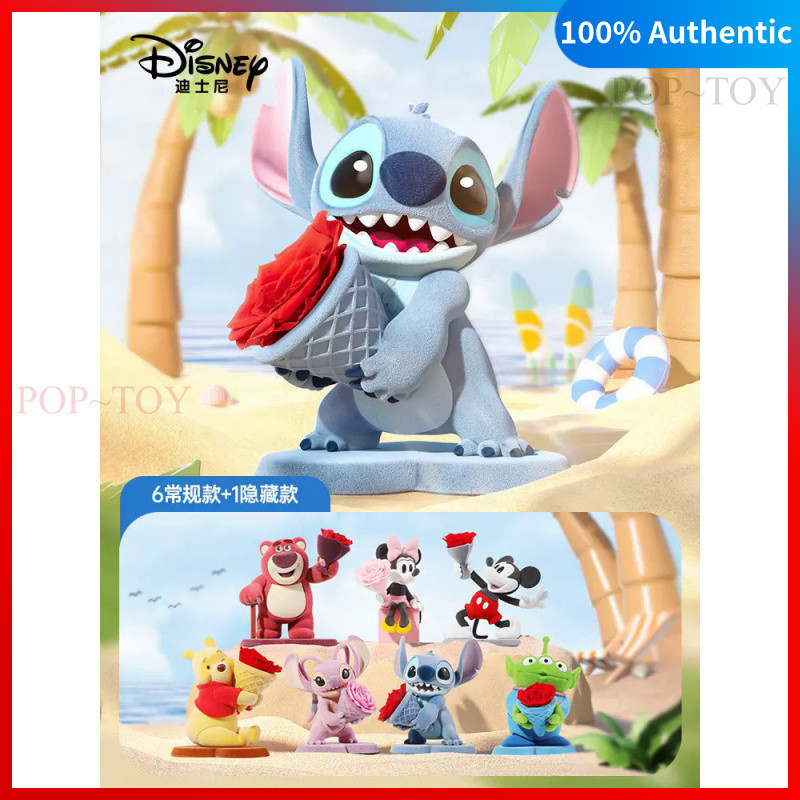 Disney Only Love Series Preserved fresh flower stitch lotso Winnie the Pooh Blind Box Cute Figure [BESTINE]