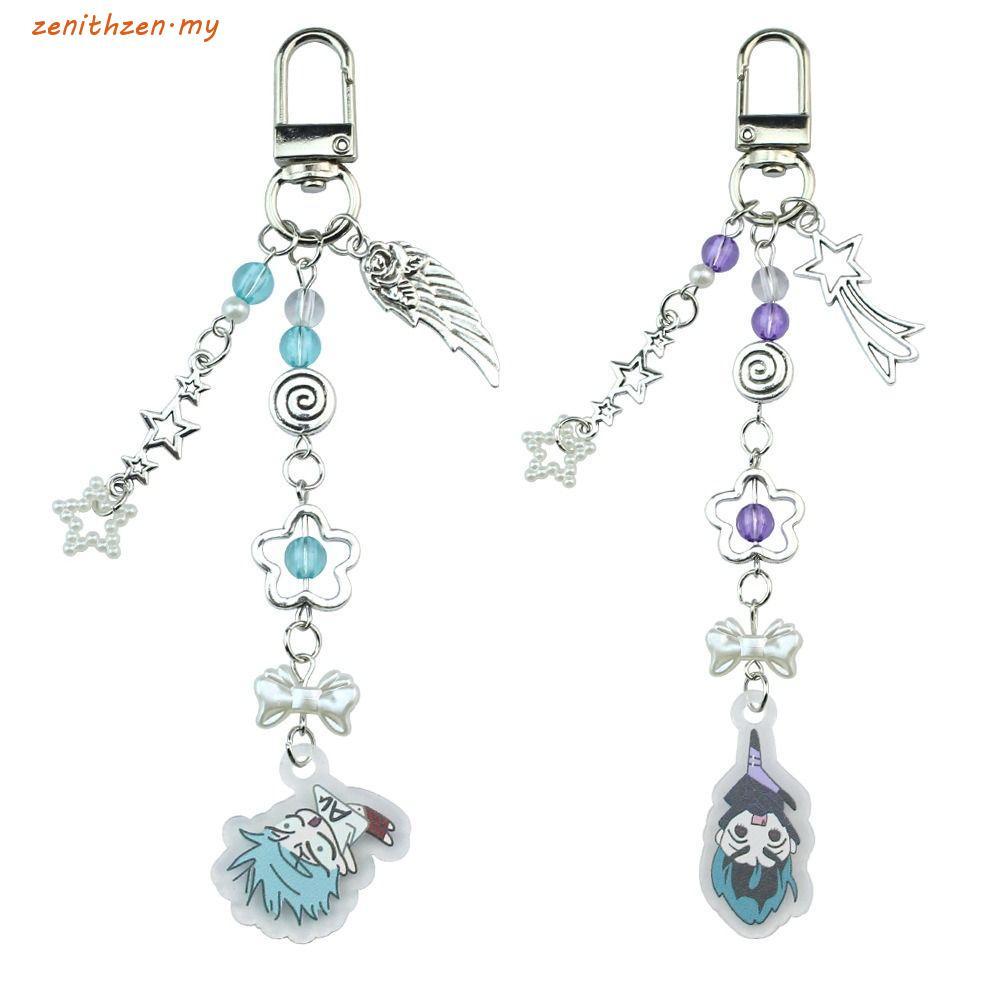 ZENITHZEN Till Ivan จี้,หัวใจโบว์โทรศัพท์ Charm Alien Stage พวงกุญแจ, แฟชั่นน่ารักลูกปัดอะนิเมะอุปกร