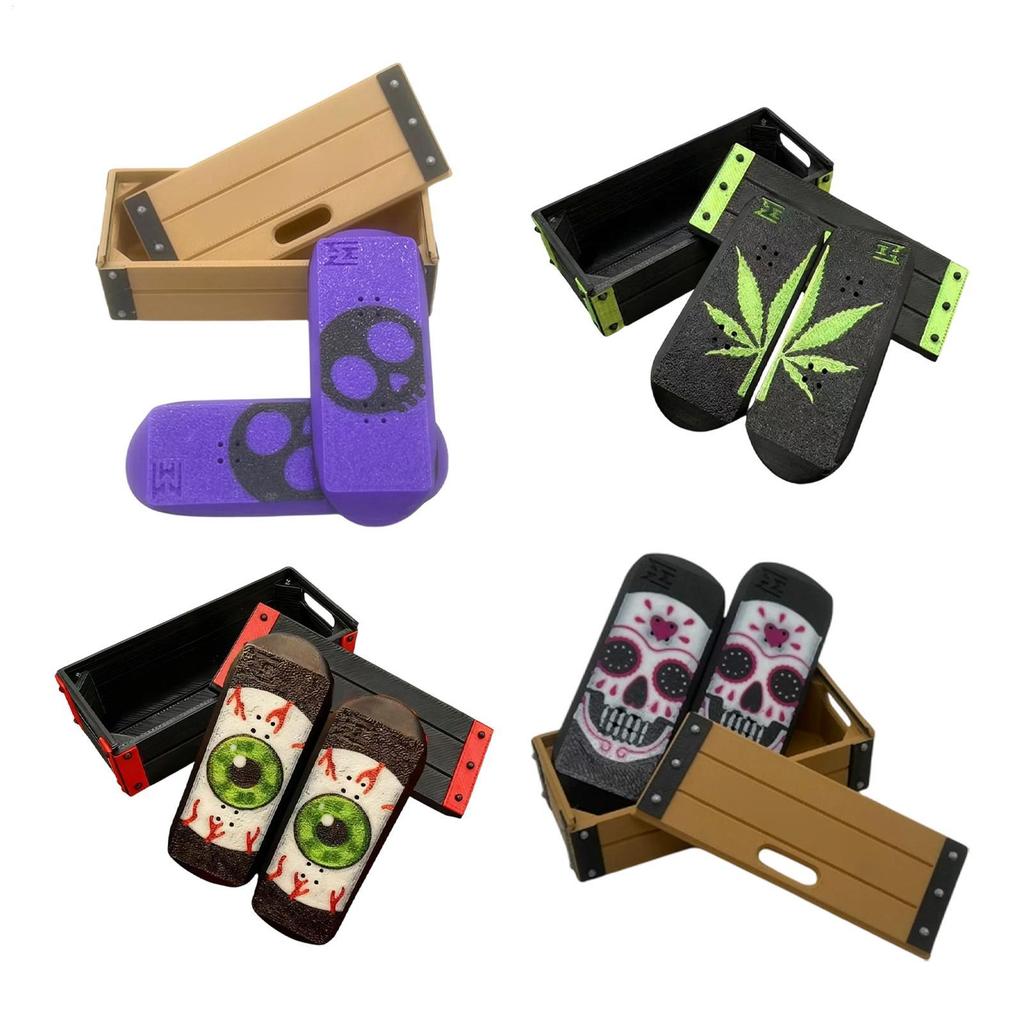 Kickflip Magnetic Skateboard Fidget | อยู่ไม่สุขพิมพ์ลาย 3 มิติ | หลากหลายรูปแบบและสี | โต๊ะสเก็ตบอร์ด Fidget