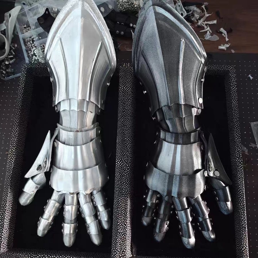 Cyberpunk Heavy Industry Machinery Knight Hand Armor European Medieval Cosplay Arm Hand Armor กลายเป