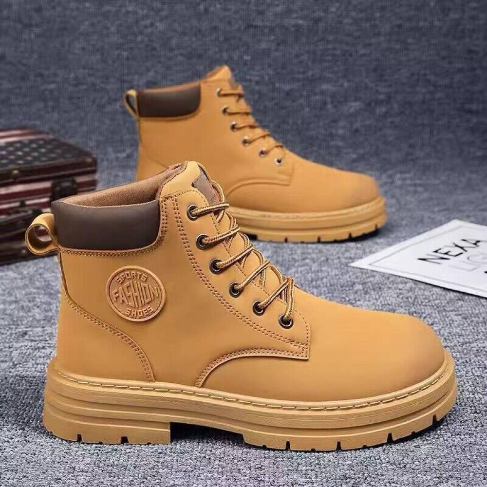 Cool Man Shoes EU36-47 รองเท้าบูทมาร์ติน บูทชายข้อสูง แบบหนา เข้ากับทุกแต่งกาย สไตล์เกาหลี สําหรับผู้ชาย ✨bhapyth.ooi21.th✨