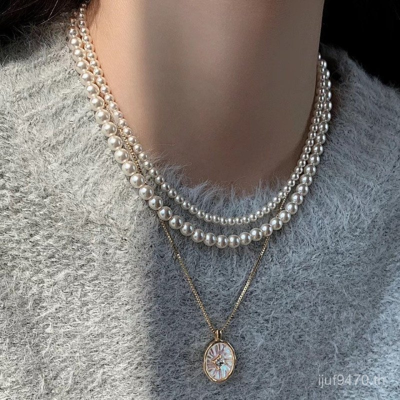 สร้อยคอมุกคลาวิค สไตล์ยุโรปและออสเตรเลีย ดีไซน์พรีเมียม เพอร์เฟคสำหรับทุกลุค รหัส 9YWT