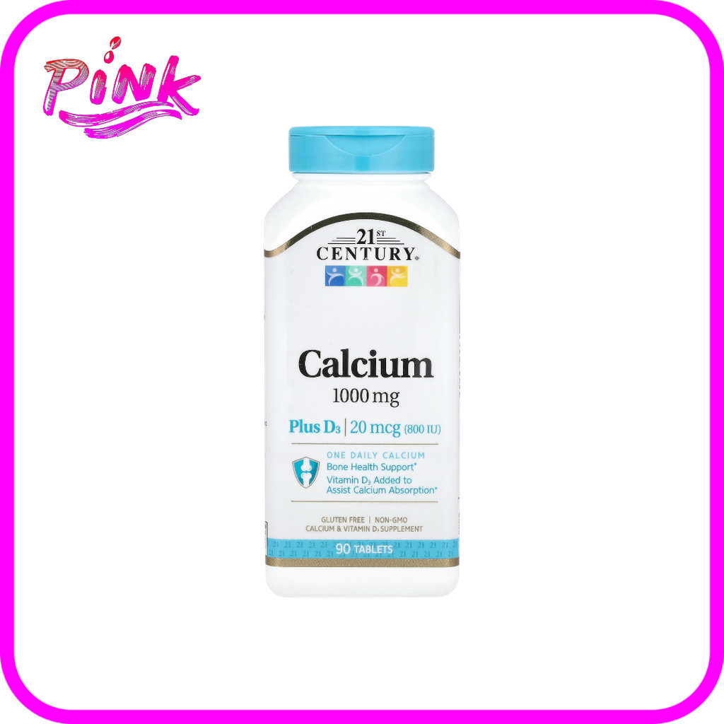 21st Century, Calcium Plus D3, 90 Tablets