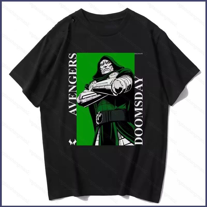 เสื้อยืดอะนิเมะ Avengers Doomsday Doctor Doom แขนสั้น สำหรับหนุ่มสาวในฤดูร้อน
