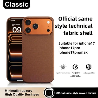 คุณภาพสูงเทคโนโลยีต้นฉบับทอเคสโทรศัพท์เข้ากันได้สําหรับ IPhone 17promax 16promax 15 14 13 Pro Max 17 Air อย่างเป็นทางการสําหรับฝาครอบแม่เหล็ก