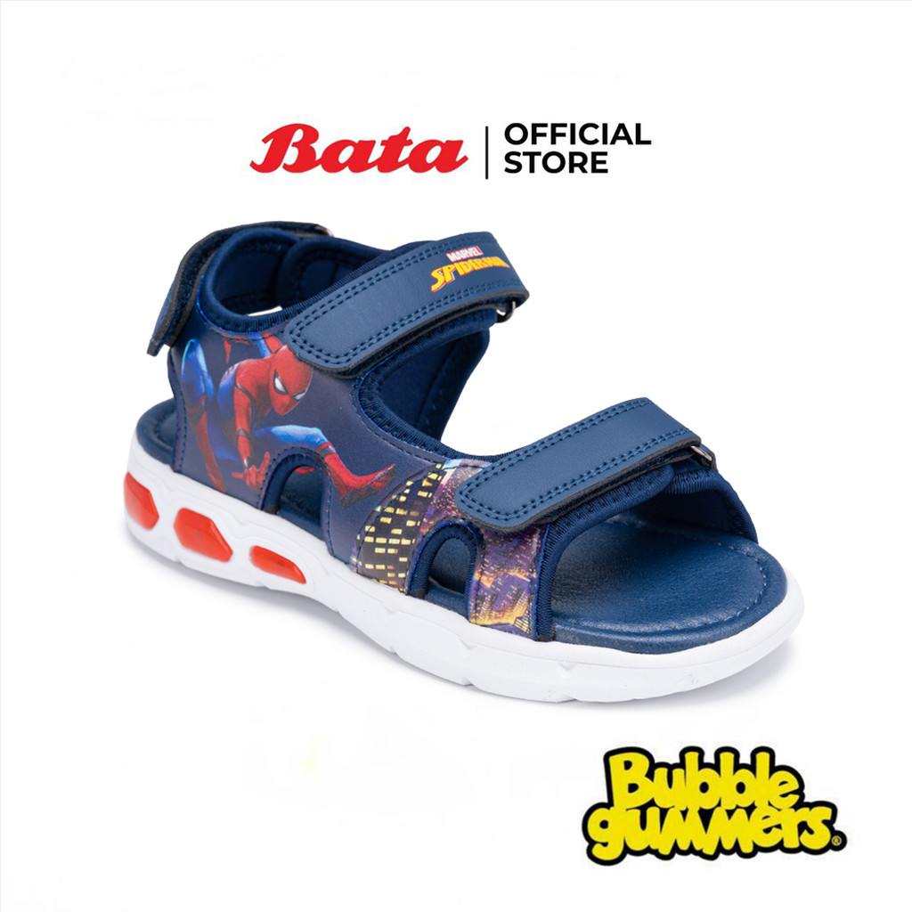 Bata บาจา BBG รองเท้ารัดส้น ลาย Marvel สำหรับเด็กผู้ชาย รุ่น TRADDER_S225 สีกรมท่า รหัส 3519314