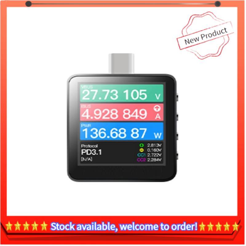 Power-Z KM003C แบบพกพา USB-C Fast Charging Tester PD3.1 QC5.0 ดิจิตอลโวลต์มิเตอร์และแอมป์มิเตอร์ Pow