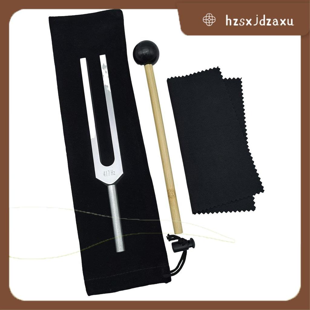 hzsxjdzaxuTunning Fork 417Hz พร้อมค้อนซิลิโคน, สําหรับระบบประสาทการทดสอบเสียง Healing Therapy