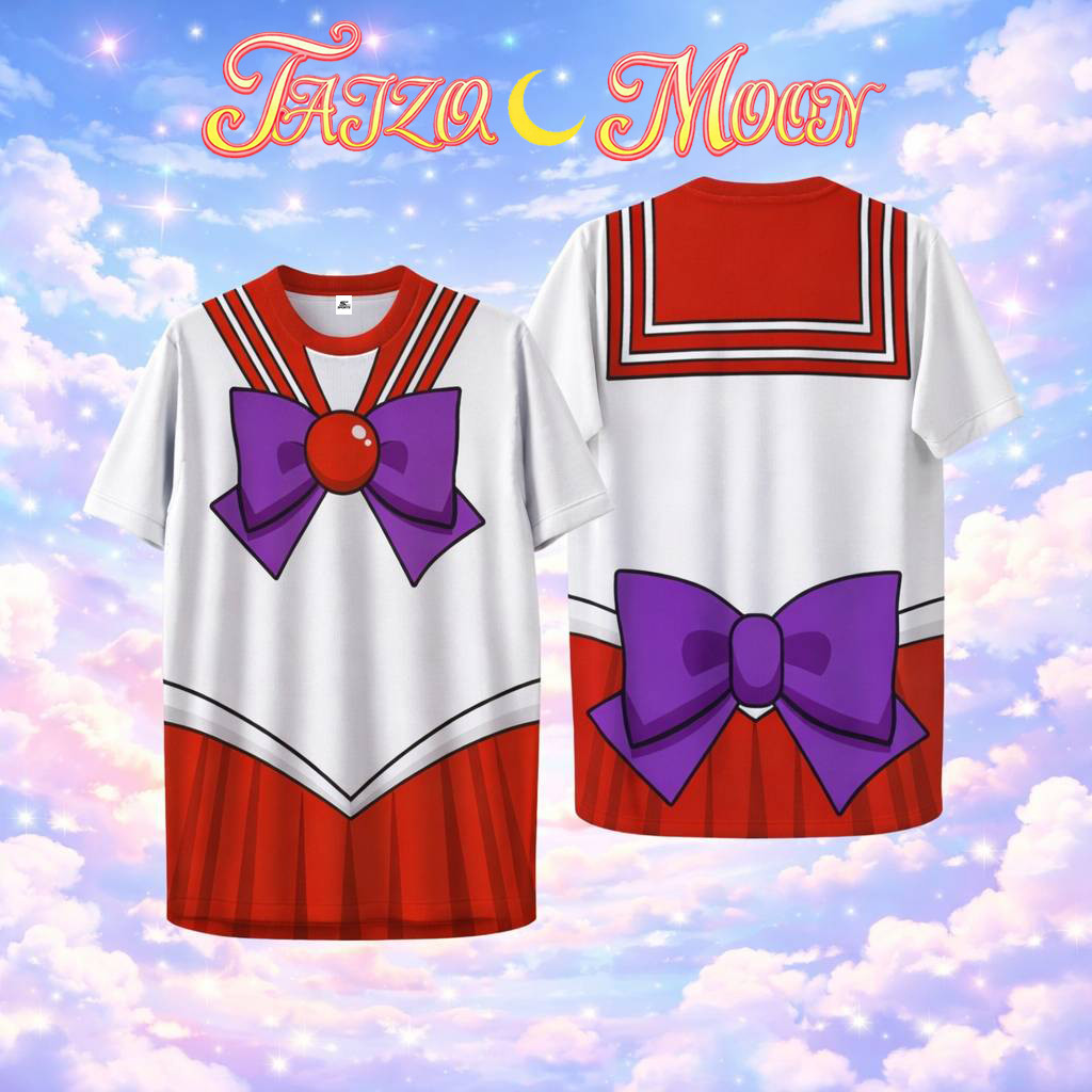 เสื้อเซเลอร์-แดง 3D 💦 ตัวเดียวจบ! ใส่เล่นน้ำสงกรานต์เท่ๆ สไตล์อนิเมะ ผ้าแห้งไวมาก ไม่ต้องรีด ครบไซส์ S-4XL