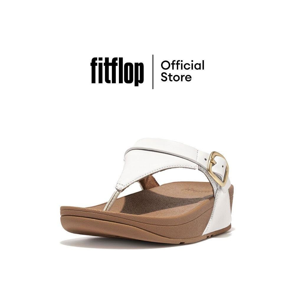 FITFLOP LULU ADJUSTABLE LEATHER รองเท้าแตะแบบหูหนีบผู้หญิง รุ่น ES8-194 สี WHITE