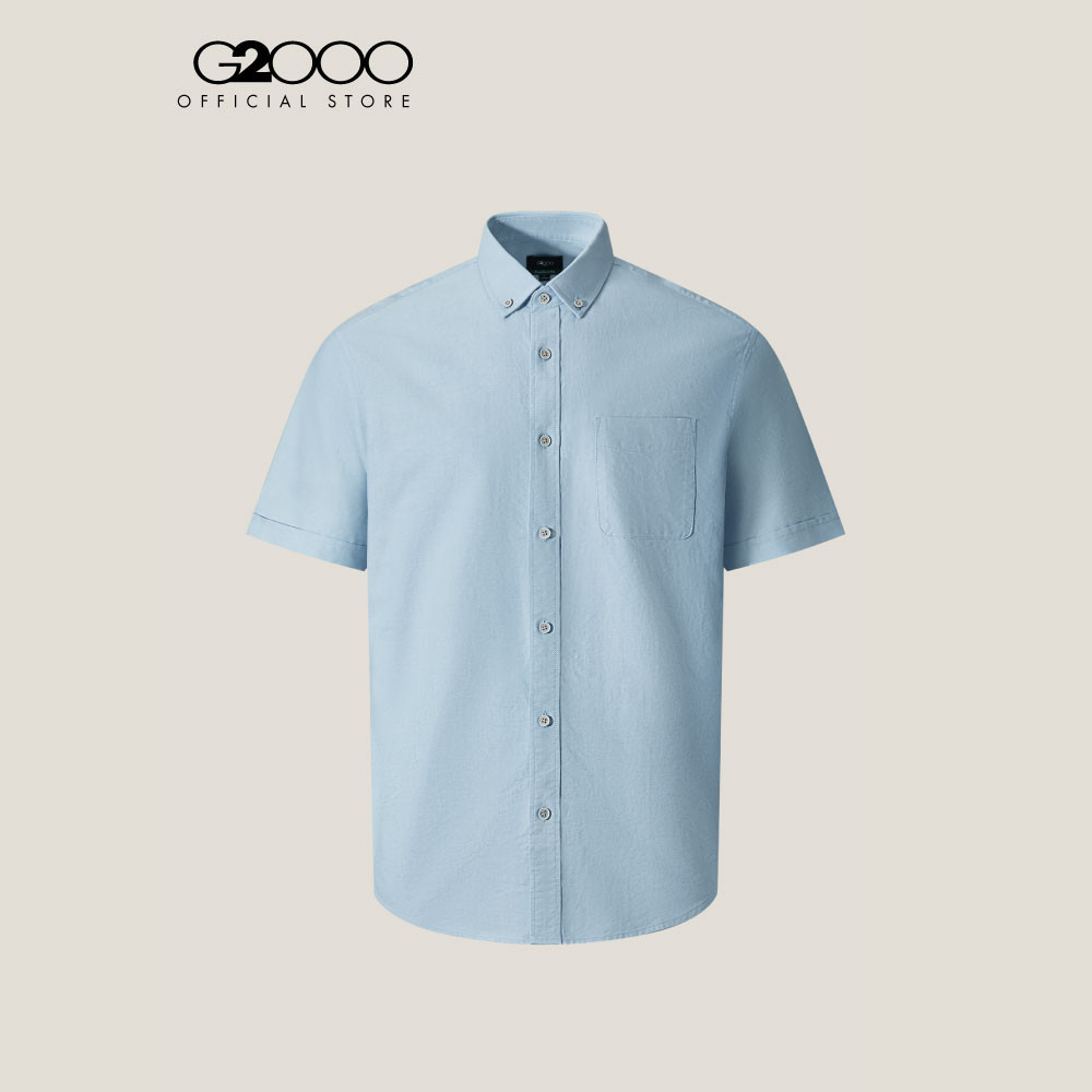 G2000 เสื้อเชิ้ตแขนสั้นลำลองสำหรับผู้ชาย Comfort Fit รุ่น 5113001872 BLUE