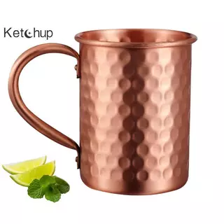[Ktchup-t] 500ml 100% ทองแดง Moscow Mule Mug Cotail ถ้วยไวน์ตอกทองแดงแก้วเบียร์แก้วกาแฟถ้วยนมบาร์ถ้วย Drinkware สแตนเลสทนทานดี